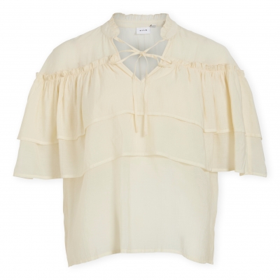 VILA Top Flowy - Birch