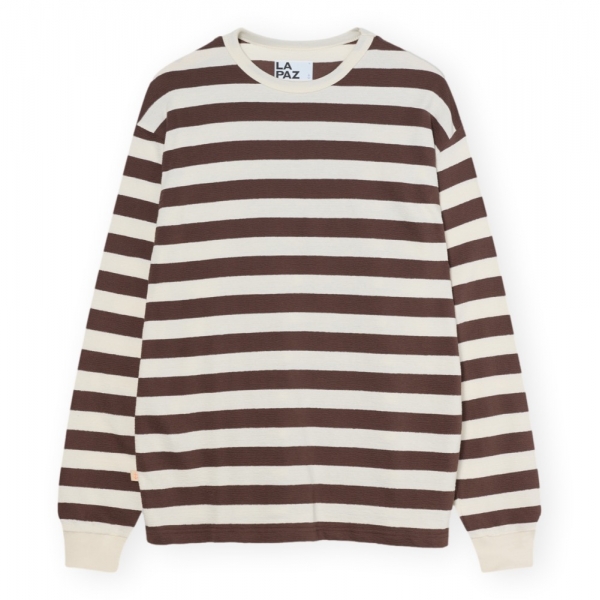 LA PAZ Feijó Long Sleeve - Brown Stripes