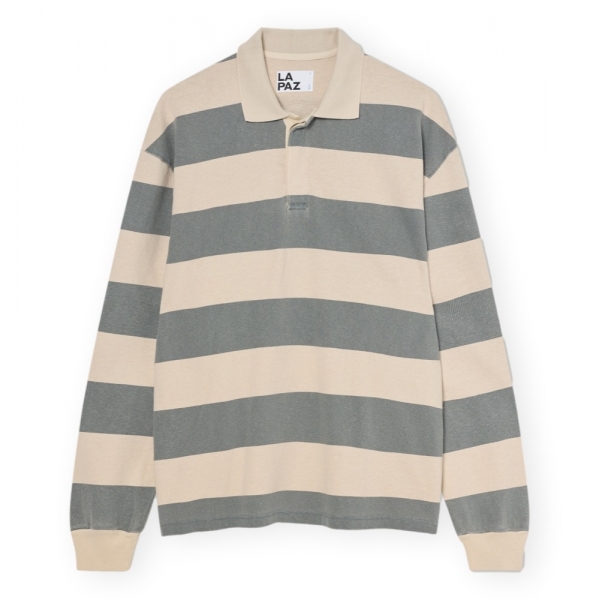 LA PAZ Sequeira Polo Shirt - Green/Beige