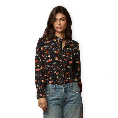 MINUETO Top Beattle - Black