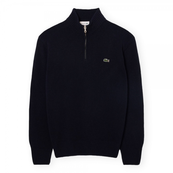 LACOSTE Malha Zipped High Neck Wool -...