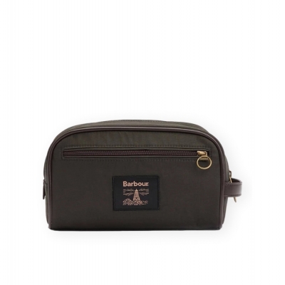BARBOUR Bolsa Wax Washbag -...