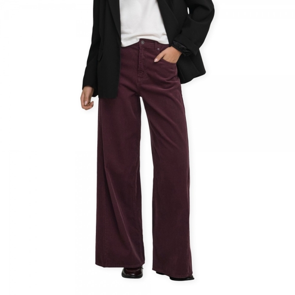 ONLY Nessa X-Wide Cord Trousers - Fudge