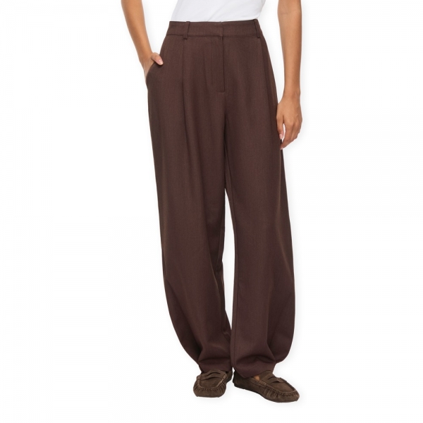 VILA Leora HW Trousers - Coffee Bean
