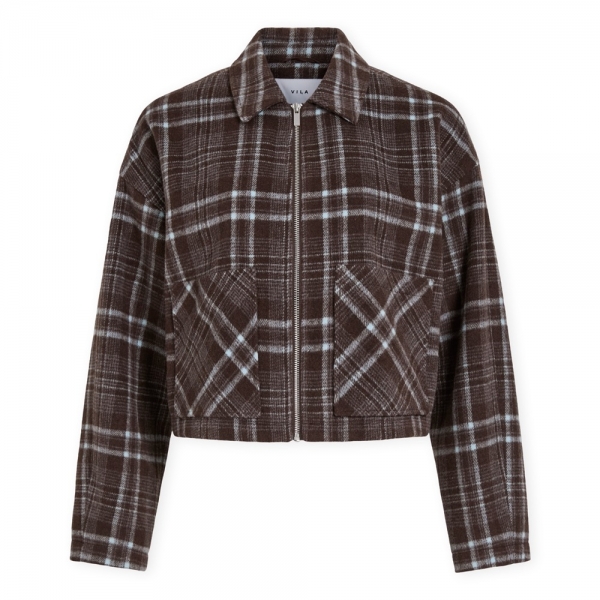 VILA Karine Jacket - Coffee Bean/Blue