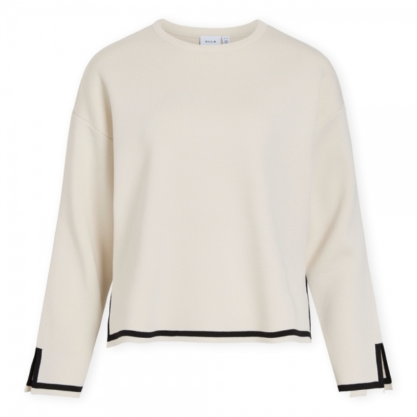 VILA Malha Sway Contrast - Birch/Black