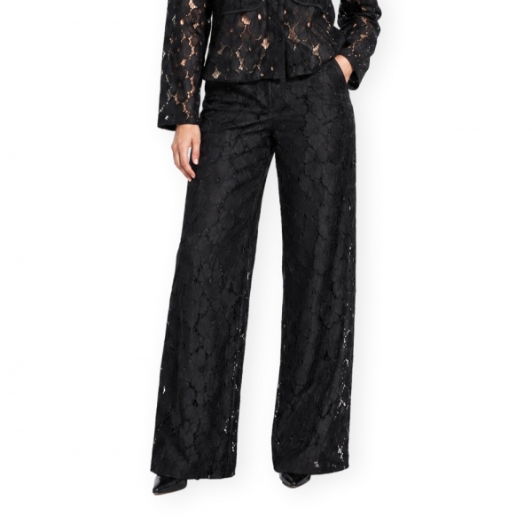VILA Tonato Wide Trousers - Black Beauty
