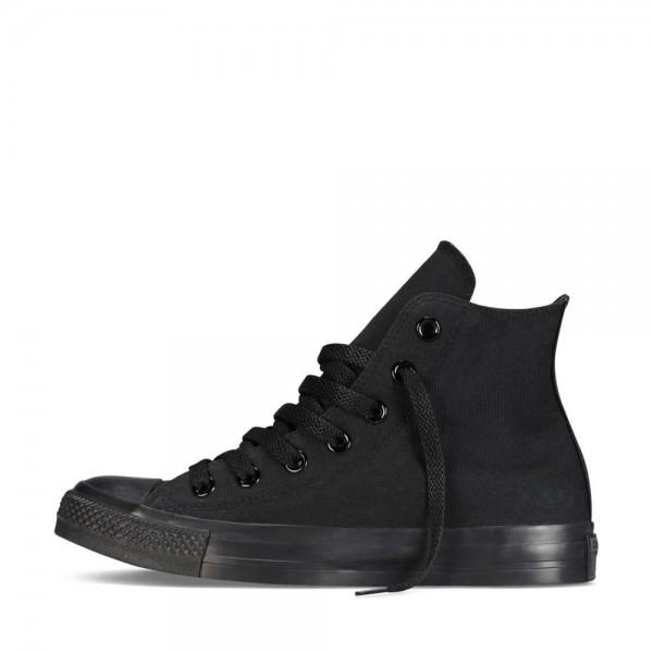 converse all star hi black mono