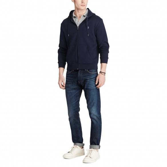 ralph lauren full zip hoodie navy