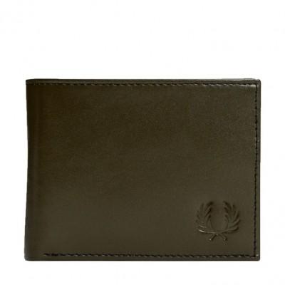 Fred Perry Contrast Leather Billfold Wallet Olive L7218-225