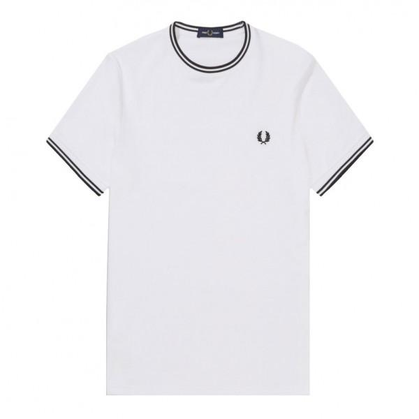 Fred Perry T-shirt Twin Tipped White M1588-100