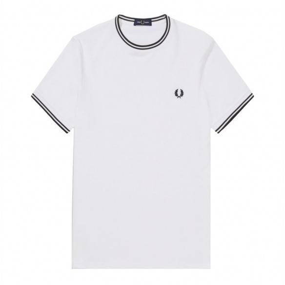 Fred Perry T-shirt Twin Tipped White M1588-100