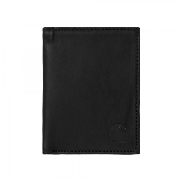 CARHARTT WIP Leather Fold Wallet - Black