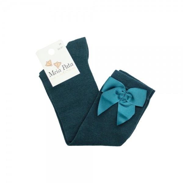 MEIA PATA Side Bow Kids Socks - Azul...