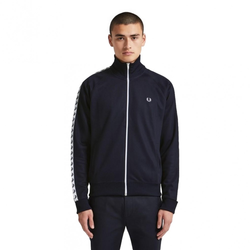 FRED PERRY Taped Track Jacket J6231 - Carbon Blue - Mau Feitio