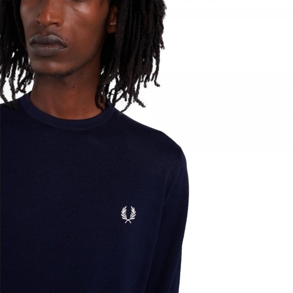 FRED PERRY Classic Crew Neck Jumper K9601 - Navy - Mau Feitio