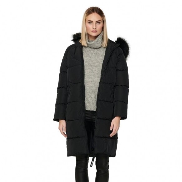 only womens monica long puffer coat black