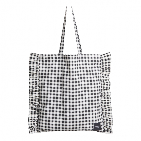 OBJECT Checked Tote Bag - Black