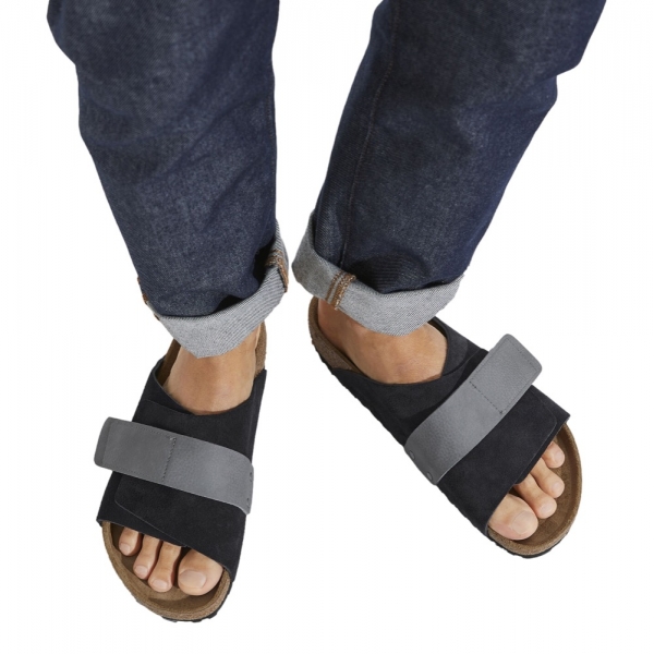 BIRKENSTOCK Kyoto Nubuck Suede Regular Midnight Navy Mau Feitio
