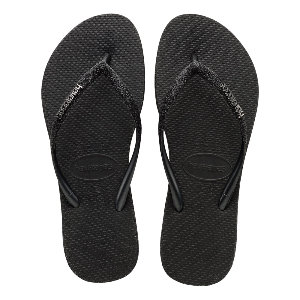 HAVAIANAS Slim Sparkle Me - Black - Mau Feitio