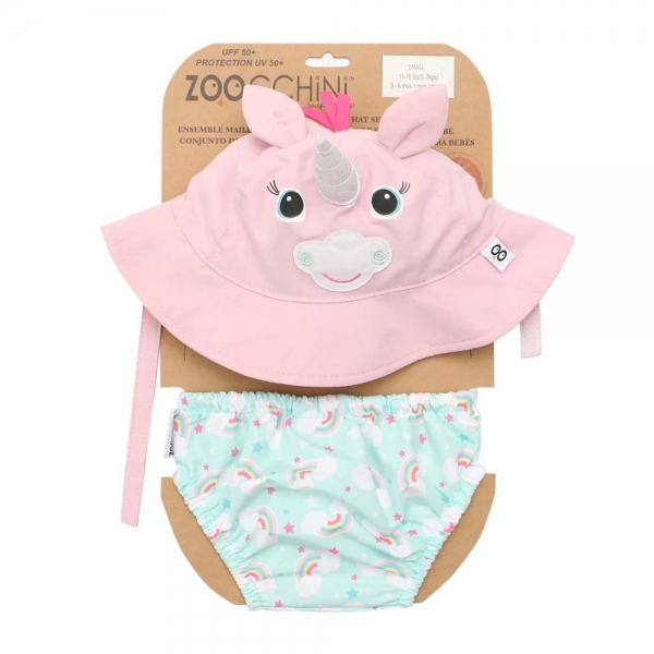 ZOOCCHINI Baby Swim Diaper & Sun Hat...